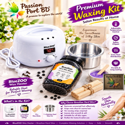 Bluzoo Wax Heater + 200gm Brazilian Wax + 20 Sticks Pack