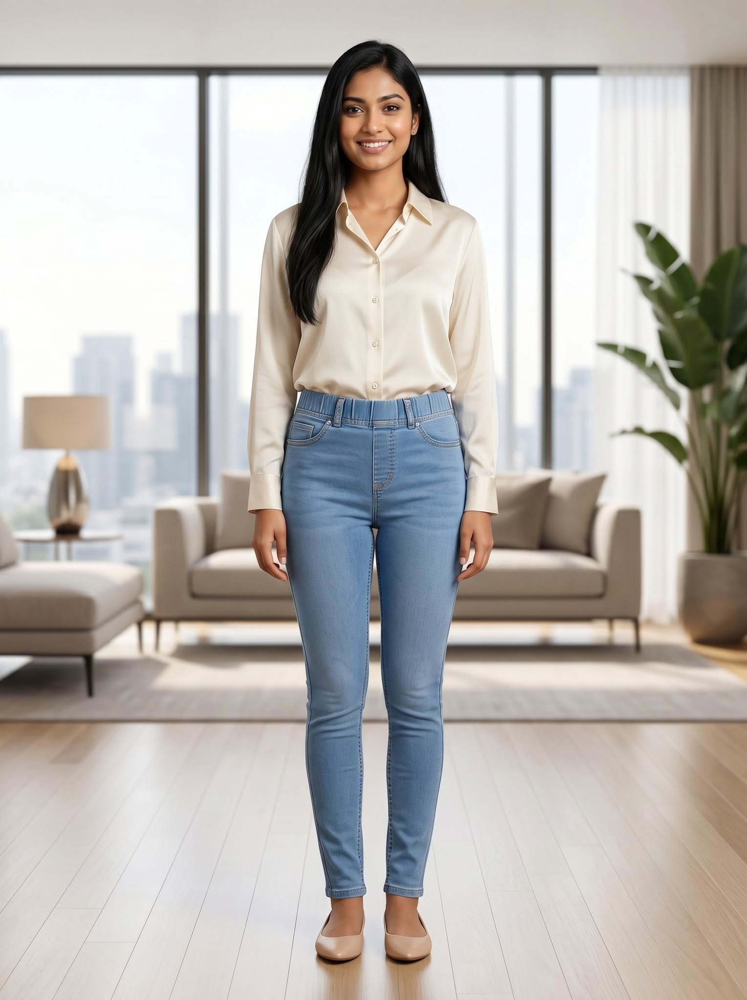 Ladies Skinny Jeans (Elastic Waists)
