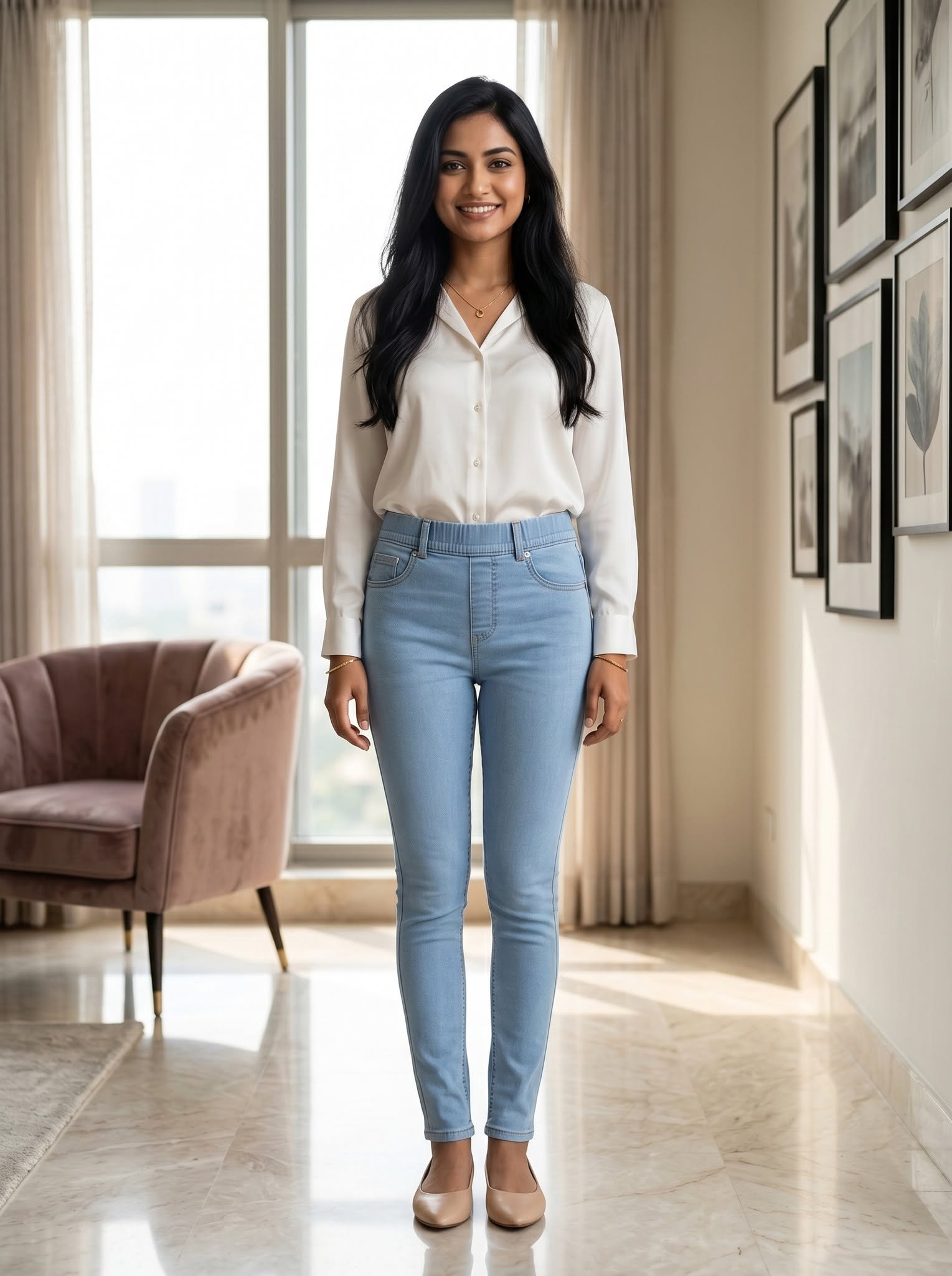 Ladies Skinny Jeans (Elastic Waists)