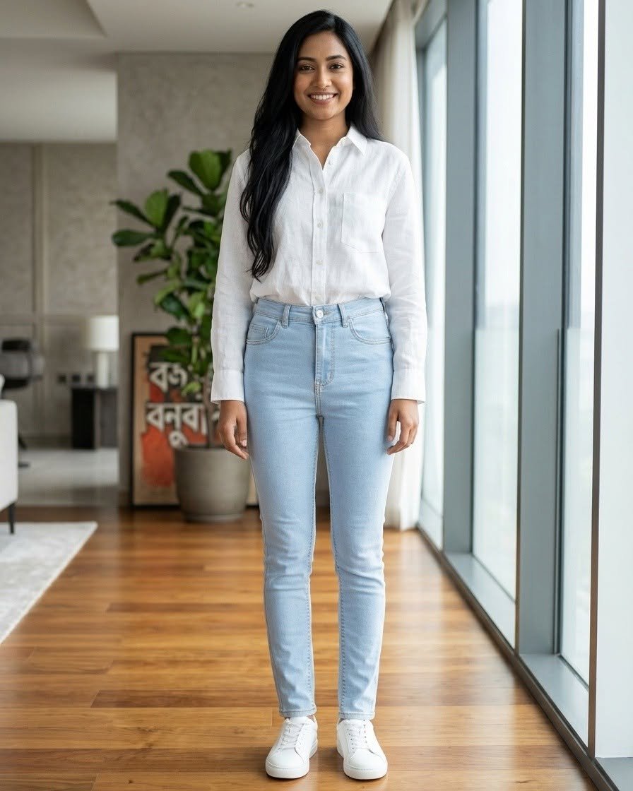 Ladies Skinny Jeans (Button)