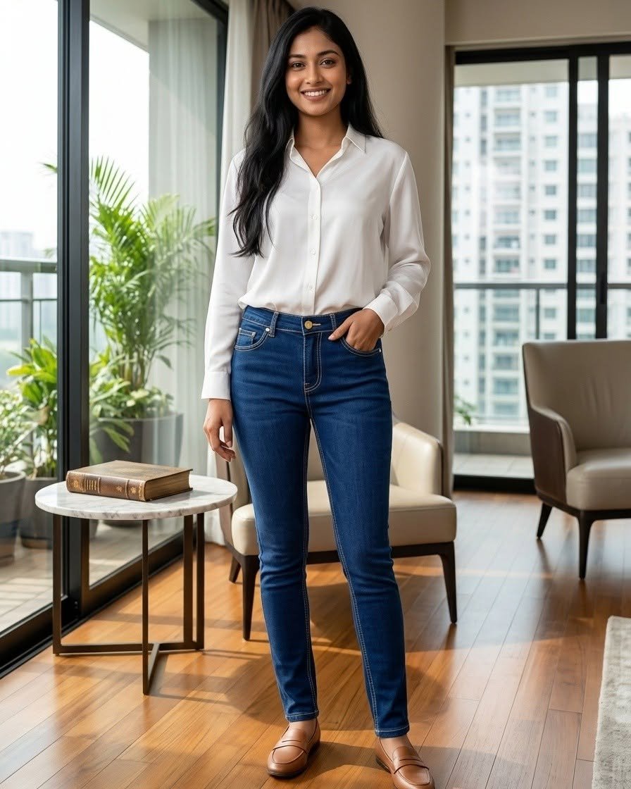 Ladies Skinny Jeans (Button)