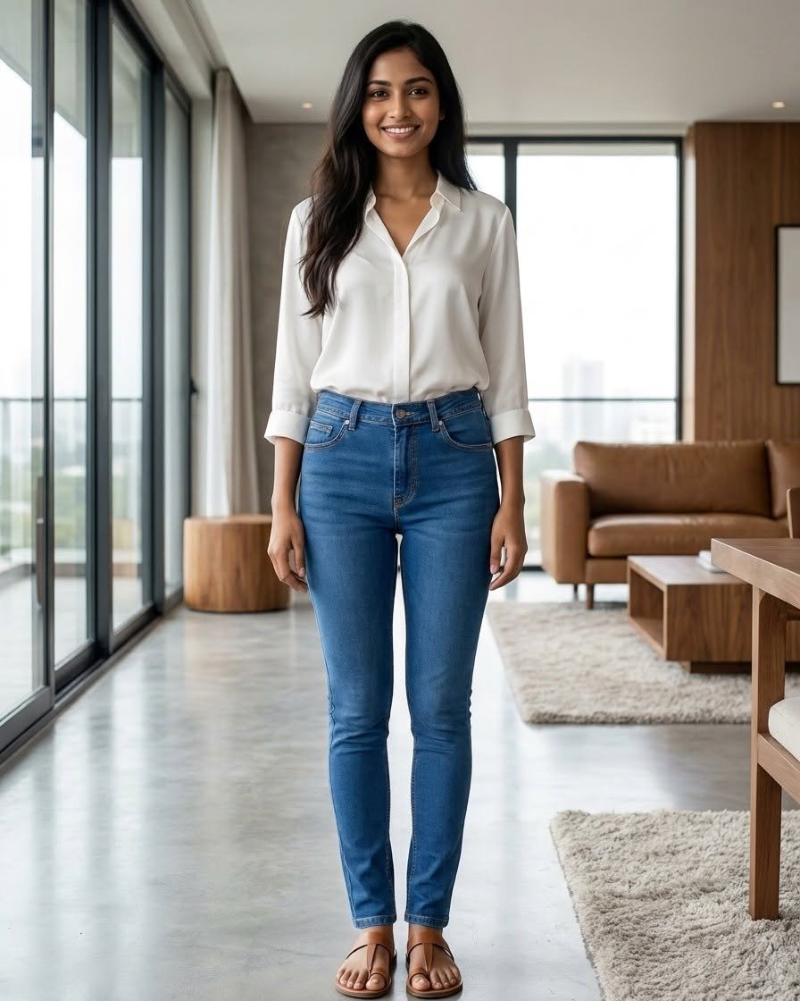 Ladies Skinny Jeans (Button)